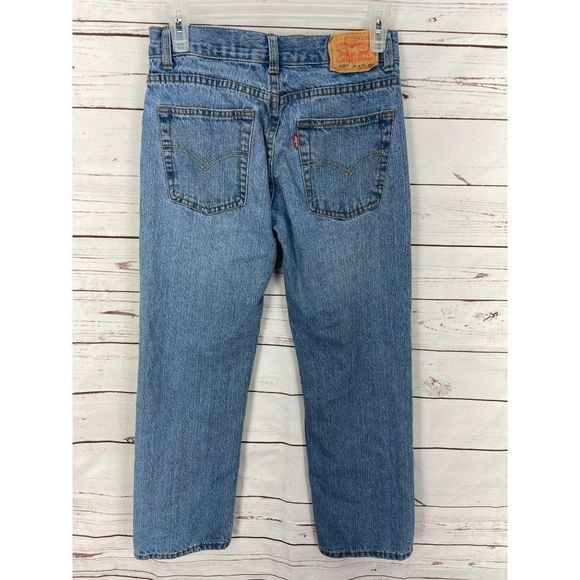Levi's 550 Boy's Size 14 Slim Medium Wash Denim Blue Jeans - Picture 2 of 7